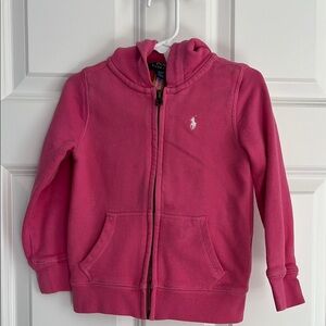 Polo by Ralph Lauren Pink Fleece Zip-Up Hoodie